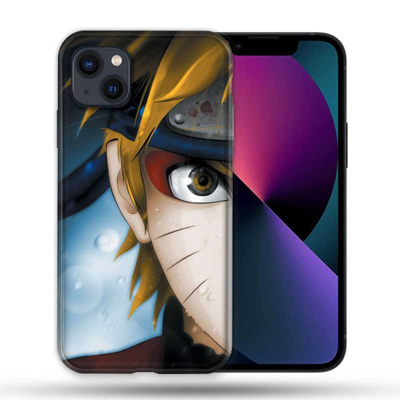 Coque Compatible MagSafe Pour Iphone 14 Max (6.7) Manga Naruto Blanc