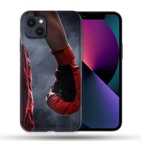 Coque Compatible MagSafe Pour Iphone 14 Max (6.7) Sport Boxe Gant Rouge