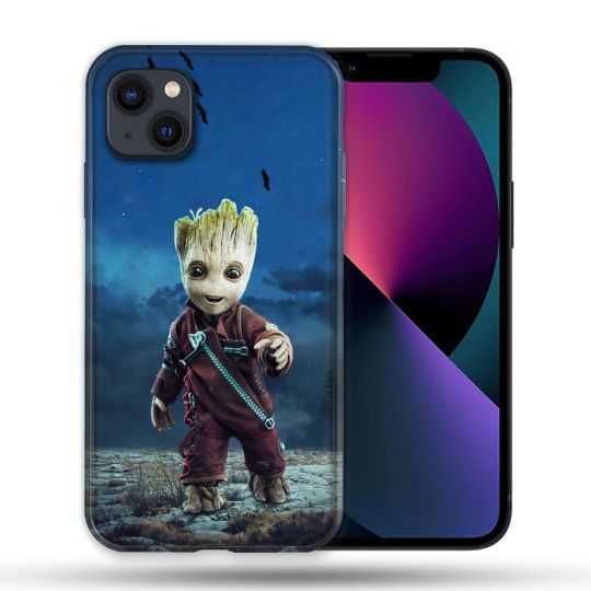 Coque Compatible MagSafe Pour Iphone 14 Max (6.7) Groot Bleu