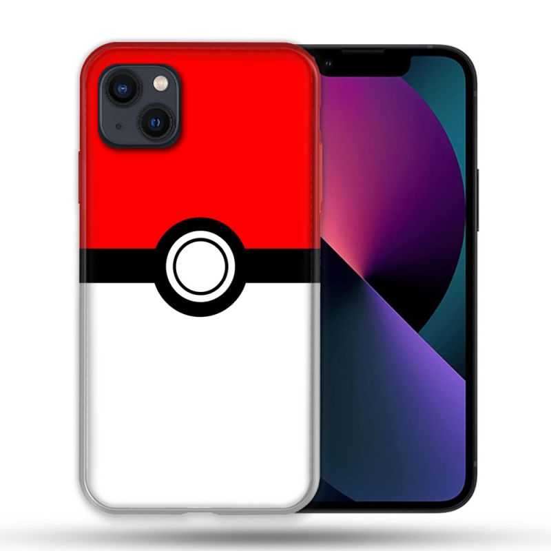Coque Compatible MagSafe Pour Iphone 14 Max (6.7) Pokemon Pokeball