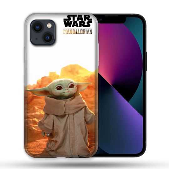 Coque Compatible MagSafe Pour Iphone 14 Max (6.7) Star Wars - Yoda bebe soleil