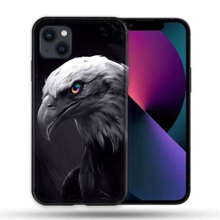 Coque Pour Iphone 14 Max (6.7) Animal Aigle Royal Noir