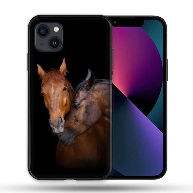 Coque Pour Iphone 14 Max (6.7) Animal Cheval Marron