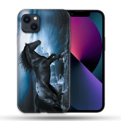 Coque Pour Iphone 14 Max (6.7) Animal Cheval Noir