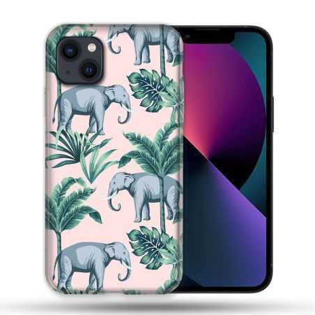 Coque Pour Iphone 14 Max (6.7) Animal Elephant Pattern