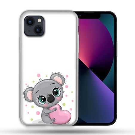 Coque Pour Iphone 14 Max (6.7) Animal Koala Cœur