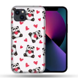 Coque Pour Iphone 14 Max (6.7) Animal Panda Cœur