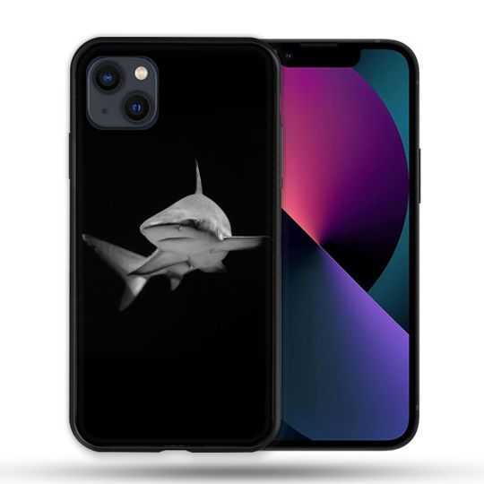 Coque Pour Iphone 14 Max (6.7) Animal Requin Sombre