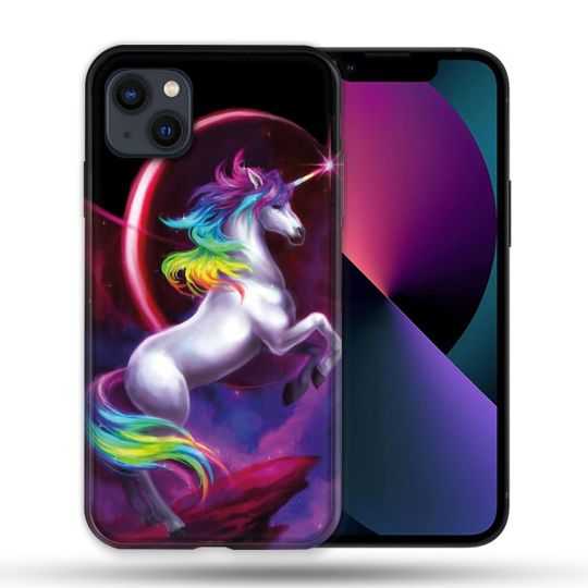 Coque Pour Iphone 14 Max (6.7) Fantastique Licorne Arc en ciel