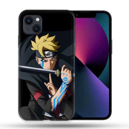 Coque Pour Iphone 14 Max (6.7) Manga Boruto Tatouage