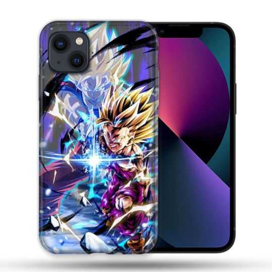 Coque Pour Iphone 14 Max (6.7) Manga Dragon Ball Sangohan Duo