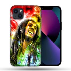 Coque Pour Iphone 14 Max (6.7) Musique Bob Marley Color