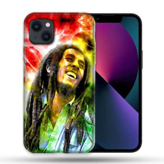 Coque Pour Iphone 14 Max (6.7) Musique Bob Marley Color