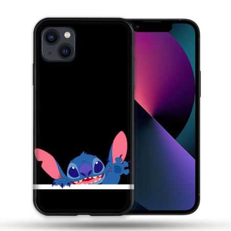 Coque Pour Iphone 14 Max (6.7) Stitch Noir