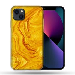 Coque Pour Iphone 14 Max (6.7) Texture Marbre Jaune