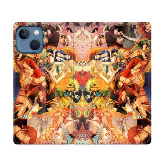 Housse Cuir Portefeuille Pour Iphone 14 Max (6.7) Manga One Piece Nakama