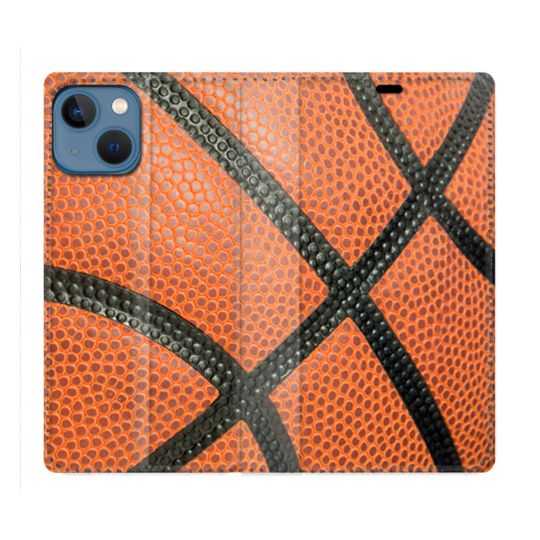 Housse Cuir Portefeuille Pour Iphone 14 Max (6.7) Sport Ballon Basket