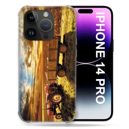 Coque Pour Iphone 14 Pro (6.1) Agriculture Tracteur Color