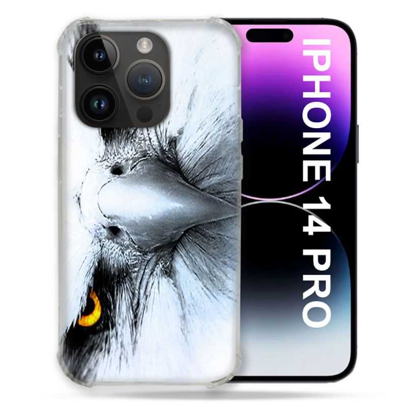 Coque Pour Iphone 14 Pro (6.1) Animal Aigle Royal Blanc