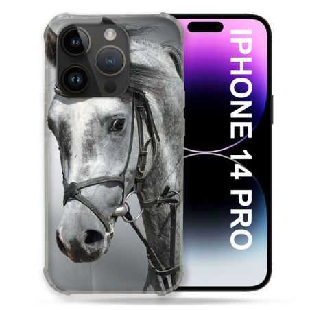 Coque Pour Iphone 14 Pro (6.1) Animal Cheval Blanc