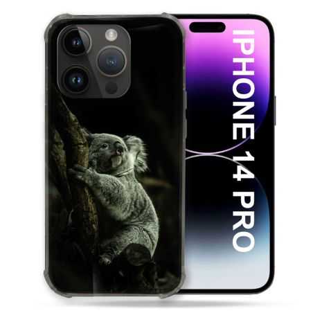 Coque Pour Iphone 14 Pro (6.1) Animal Koala Noir