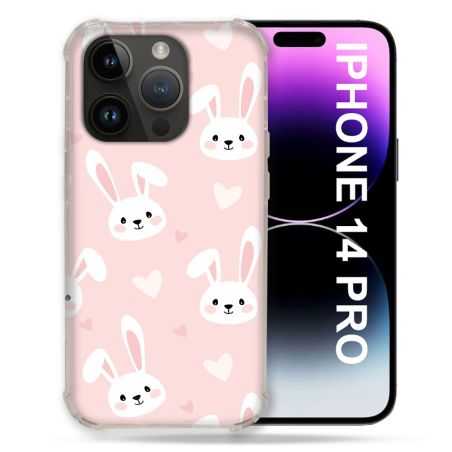 Coque Pour Iphone 14 Pro (6.1) Animal Lapin Rose