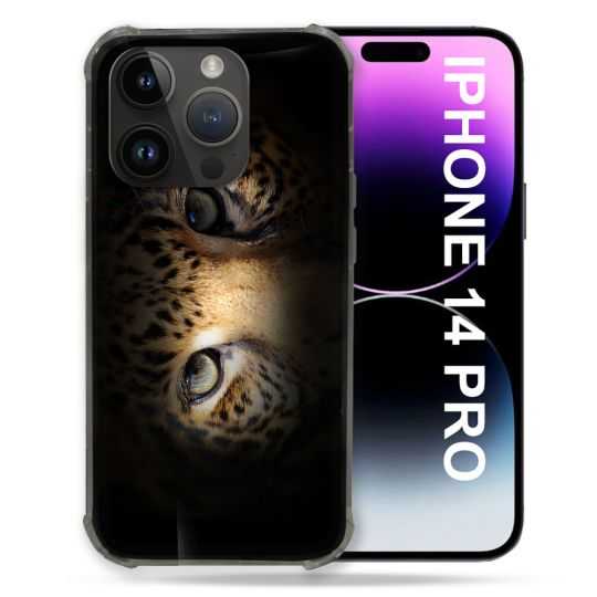 Coque Pour Iphone 14 Pro (6.1) Animal Leopard Yeux