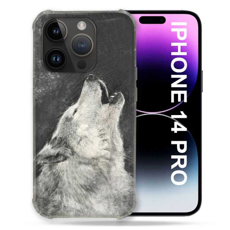 Coque Pour Iphone 14 Pro (6.1) Animal Loup Hurlement