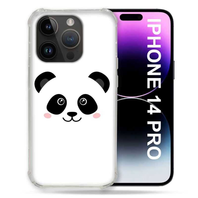 Coque Pour Iphone 14 Pro (6.1) Animal Panda Blanc