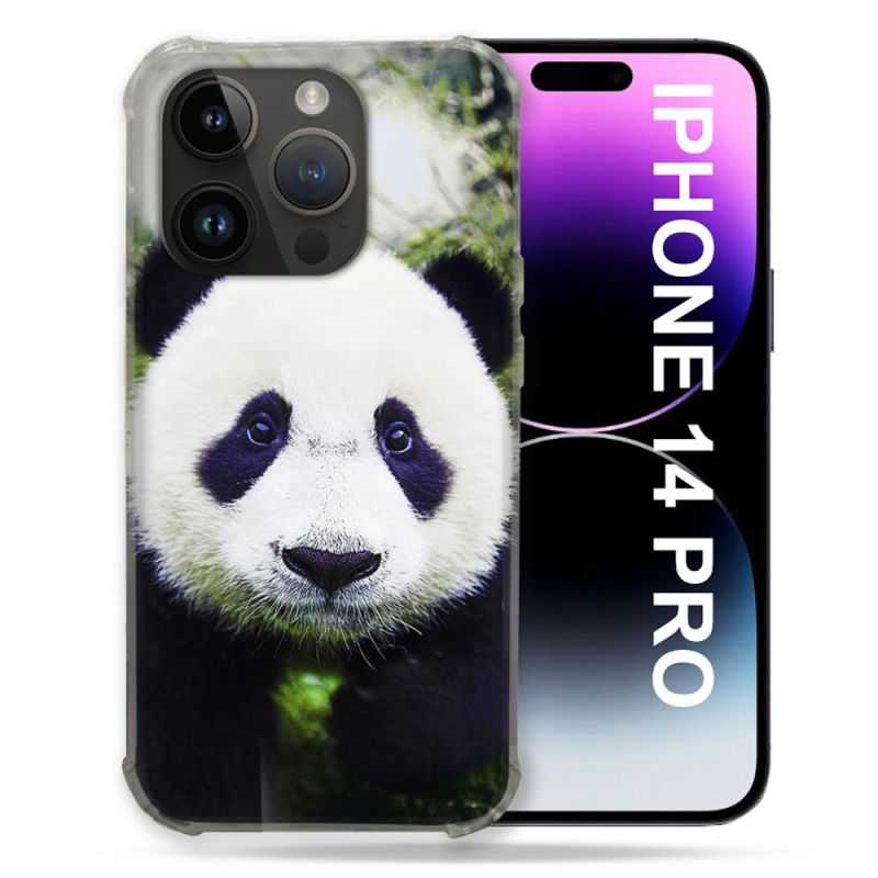 Coque Pour Iphone 14 Pro (6.1) Animal Panda Color
