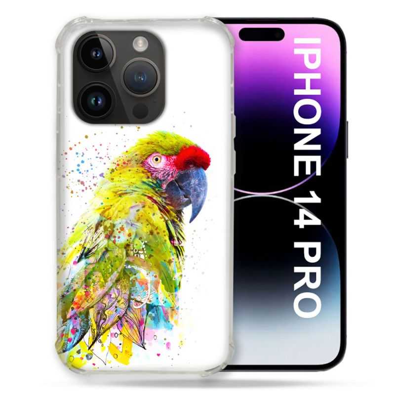 Coque Pour Iphone 14 Pro (6.1) Animal Perroquet Jaune