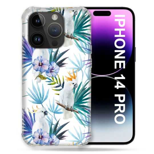 Coque Pour Iphone 14 Pro (6.1) Animal Perroquet Peinture
