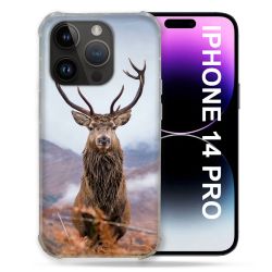 Coque Pour Iphone 14 Pro (6.1) Chasse Chevreuil Montagne