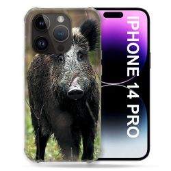 Coque Pour Iphone 14 Pro (6.1) Chasse Sanglier bois