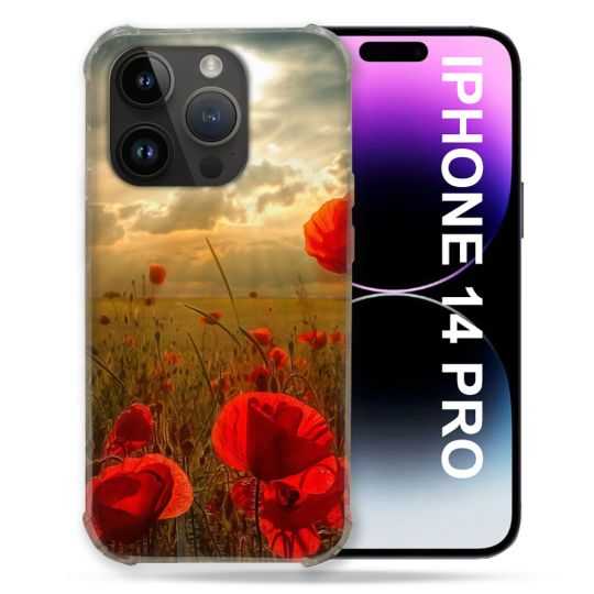 Coque Pour Iphone 14 Pro (6.1) Fleur Coquelicot