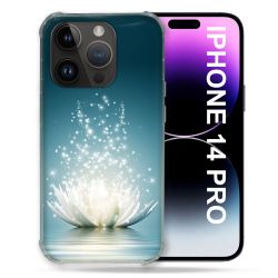 Coque Pour Iphone 14 Pro (6.1) Fleur Lotus Blanc