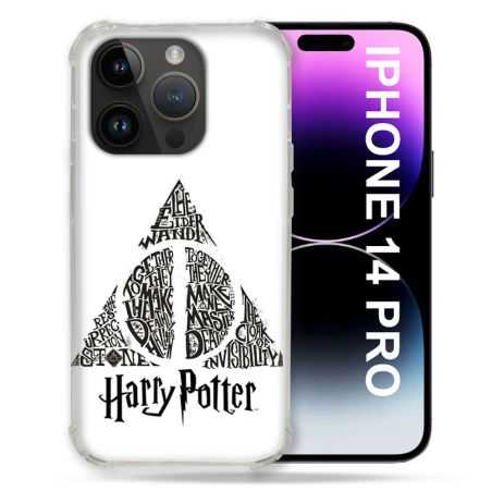 Coque Pour Iphone 14 Pro (6.1) Harry Potter Hollows triangle Blanc