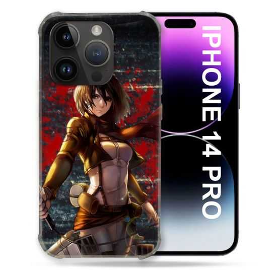 Coque Pour Iphone 14 Pro (6.1) Manga Attaque Titans Mikasa
