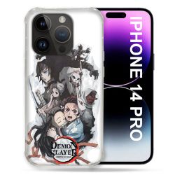 Coque Pour Iphone 14 Pro (6.1) Manga Demon Slayer Blanc
