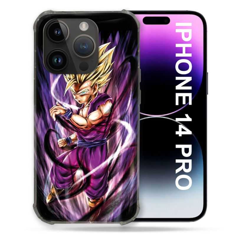 Coque Pour Iphone 14 Pro (6.1) Manga Dragon Ball Sangohan Violet