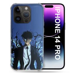 Coque Pour Iphone 14 Pro (6.1) Manga Solo Leveling Sung Bleu