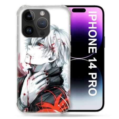 Coque Pour Iphone 14 Pro (6.1) Manga Tokyo Ghoul Kaneki Blanc