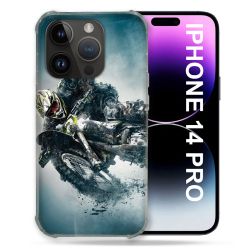 Coque Pour Iphone 14 Pro (6.1) Moto Cross Ombre
