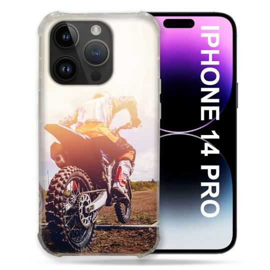 Coque Pour Iphone 14 Pro (6.1) Moto Cross Soleil