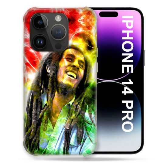 Coque Pour Iphone 14 Pro (6.1) Musique Bob Marley Color