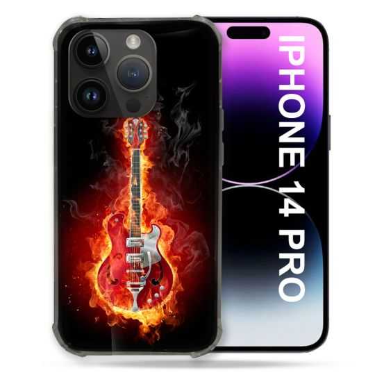 Coque Pour Iphone 14 Pro (6.1) Musique Guitare Electrique