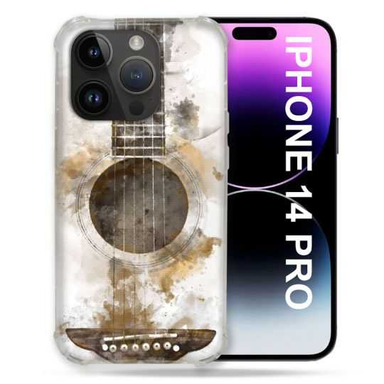 Coque Pour Iphone 14 Pro (6.1) Musique Guitare Tag