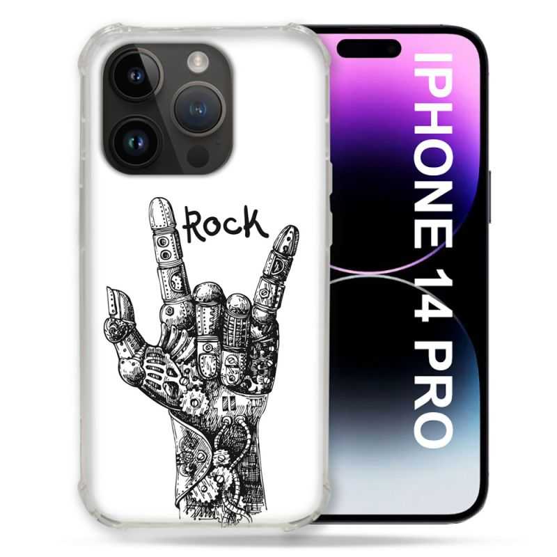 Coque Pour Iphone 14 Pro (6.1) Musique Rock Main