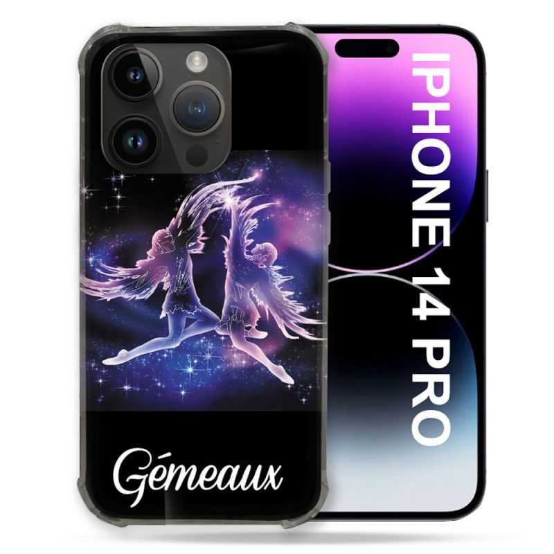 Coque Pour Iphone 14 Pro (6.1) Signe Zodiaque 2 Gémeaux