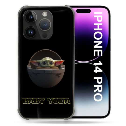 Coque Pour Iphone 14 Pro (6.1) Star Wars - Yoda bebe noir